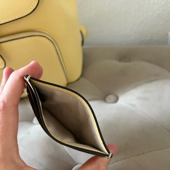 Kate Spade Kristi Flap Backpack & Madison Slim Card Holder Butter - Picture 9 of 11